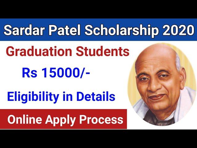 How to Apply for Sardar Patel Scholarship 2020-21 for Graduation Students ! ict academy nsp