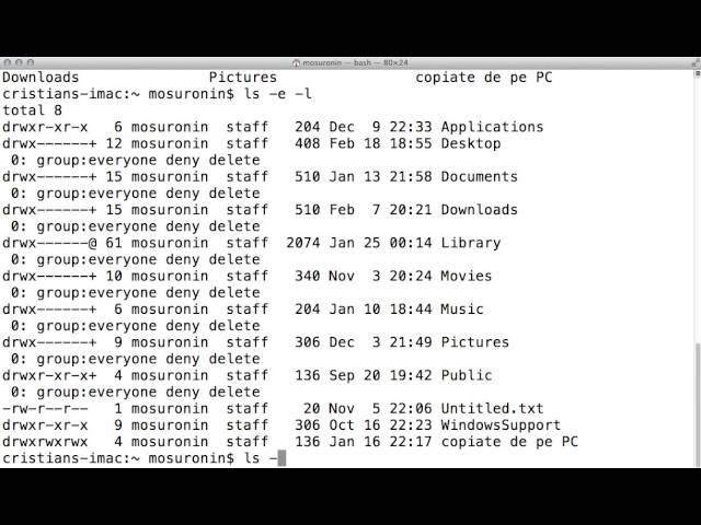 MAC OS X Terminal Commands