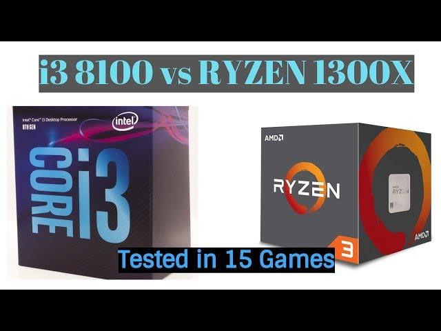 i3 8100 vs Ryzen 1300X | Gaming and Productivity benchmarks