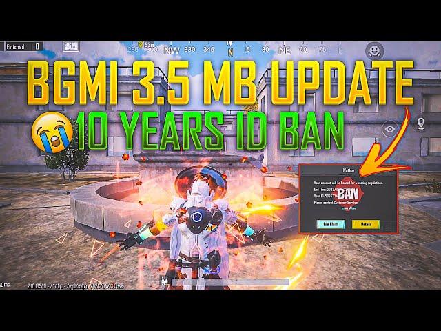 BGMI 3.5MB KA UPDATE UNBAN BGMI ID 10 YEARS BAN MISTAKE FIX ID BAN PROBLEM#ggxgamingyt