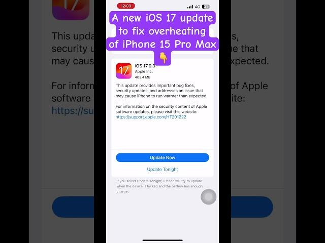 iOS 17 update to fix the overheating problem of iPhone 15 series  #apple #iphone15promax #ios17