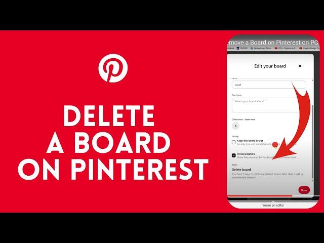 How to Delete a Board on Pinterest? Remove a Board on Pinterest on PC 2024