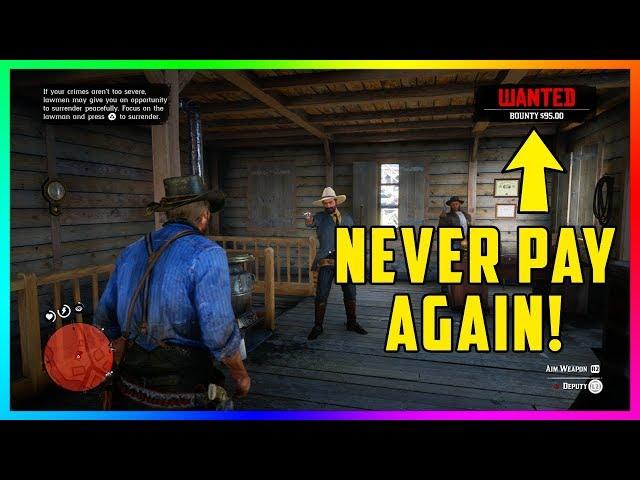 How To NEVER Pay For A Bounty Ever Again In Red Dead Redemption 2!