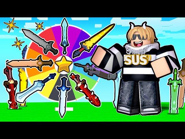 ULTIMATE Random Sword CHALLENGE.. (Roblox Bedwars)