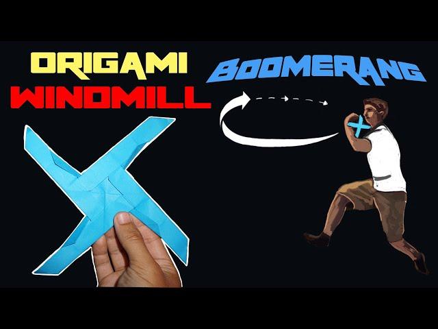 Origami Windmill Boomerang! (Awesome Paper Star Flies Back)