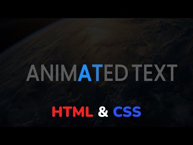 Как сделать аннимацию для текста на HTML & CSS animations || Animated text using HTML&CSS animation