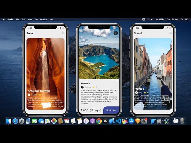 SwiftUI Complex UI Tutorials - Travel App UI With Custom Transitions In SwiftUI - SwiftUI Tutorials