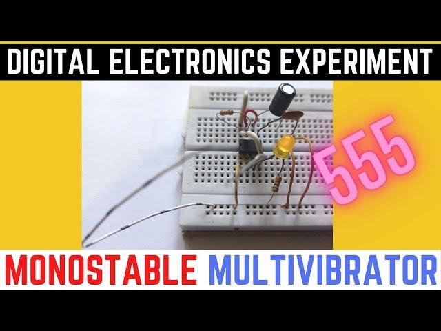 Monostable Multivibrator using 555 Timer | Monostable multivibrator using 555 timer circuit diagram