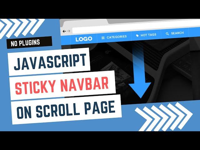 Sticky Navigation Bar On Scroll Using CSS & JavaScript | Fixed Navbar on Scroll in Hindi | 2022