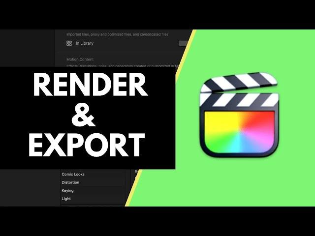 How To Render And Export in Final Cut Pro X Full Beginners Guide