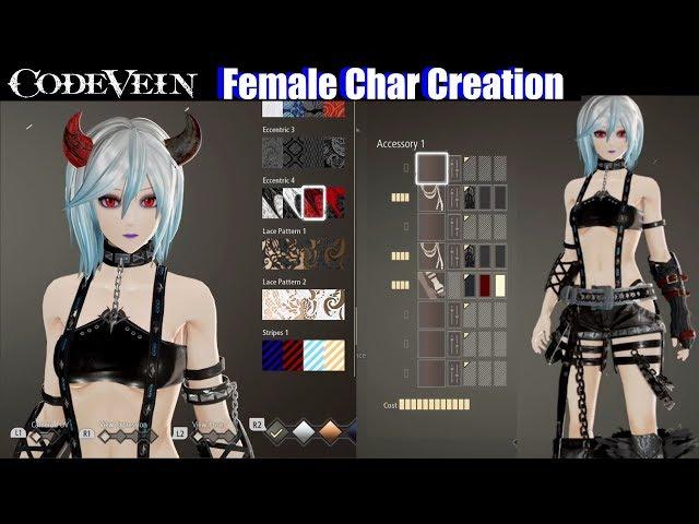 Code Vein Female Character Creation & Customization - All Options Detailed