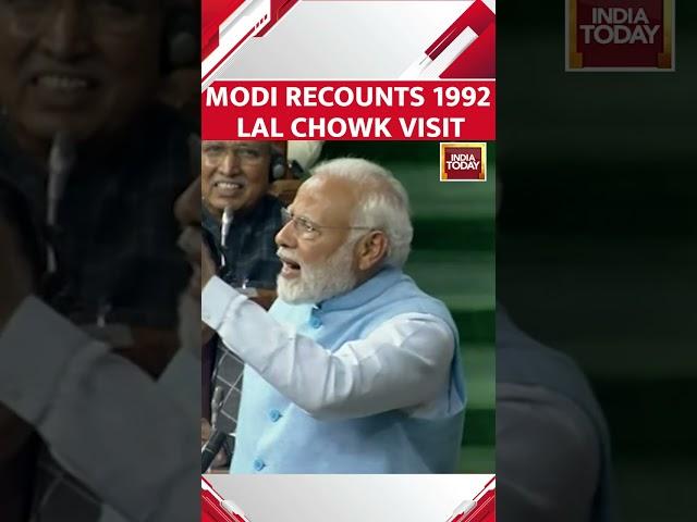 PM Modi Recounts 1992 J&K's Lal Chowk Vist | PM Modi Speech #shorts