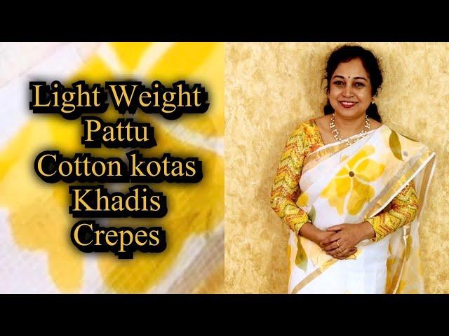 Light Weight Pattu , Cotton Kotas, Khadis, Crepes, Surekha Selections, Vijayawada, August 2024