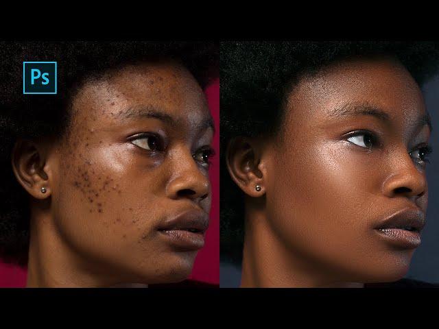 High-End skin Retouching Photoshop Tutorial | Frequency Separation