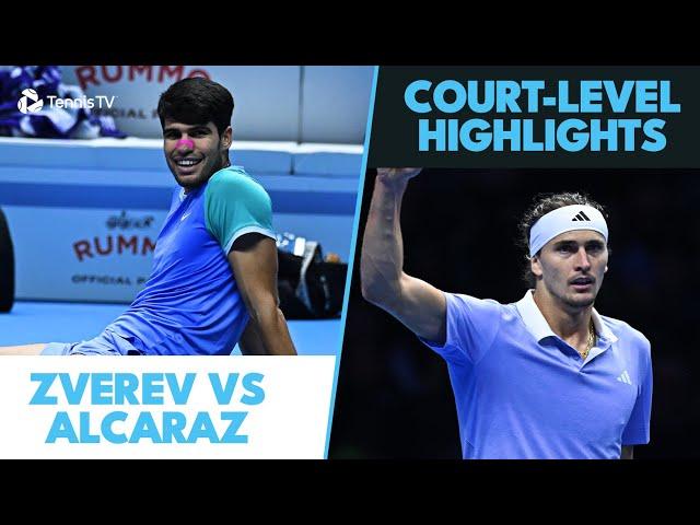 Alexander Zverev vs Carlos Alcaraz Court-Level Highlights | Nitto ATP Finals 2024