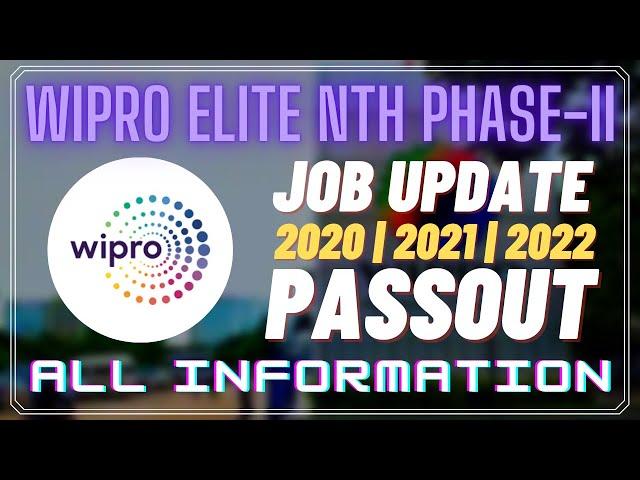 Wipro Elite Phase-II For 2020, 2021, 2022 Batch | Selection Process & Test Pattern | All Information