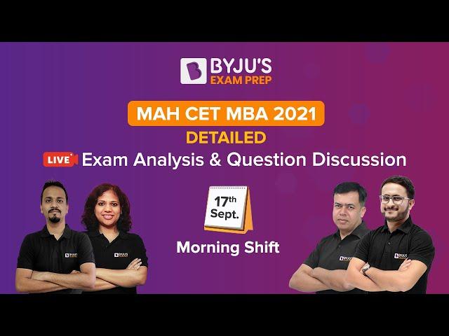 MAHCET MBA Analysis 2021 (17 Sep,1st Shift) | Detail CET MBA 2021 Question Paper Review & Solution