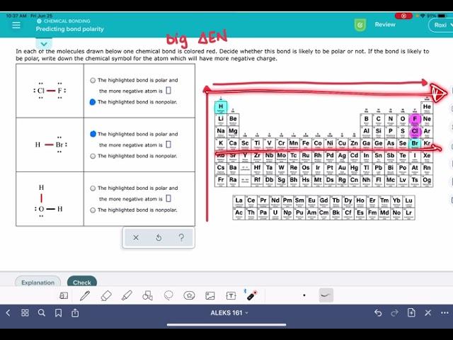 ALEKS: Predicting bond polarity