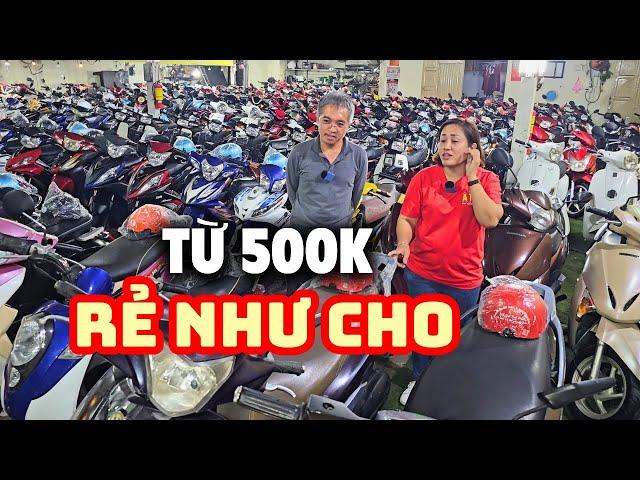 Thiên đường 1000 xe máy cũ từ 500k ở Sài Gòn bán rẻ như TEMU. Liệu chất lượng có đáng mua?