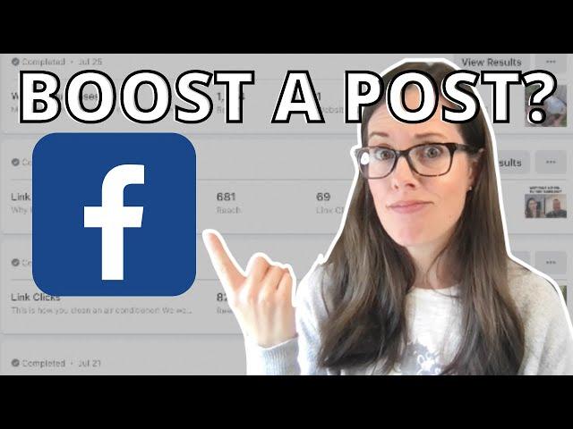 SHOULD I BOOST A POST ON FACEBOOK? BOOST FACEBOOK POST VS AD REAL RESULTS