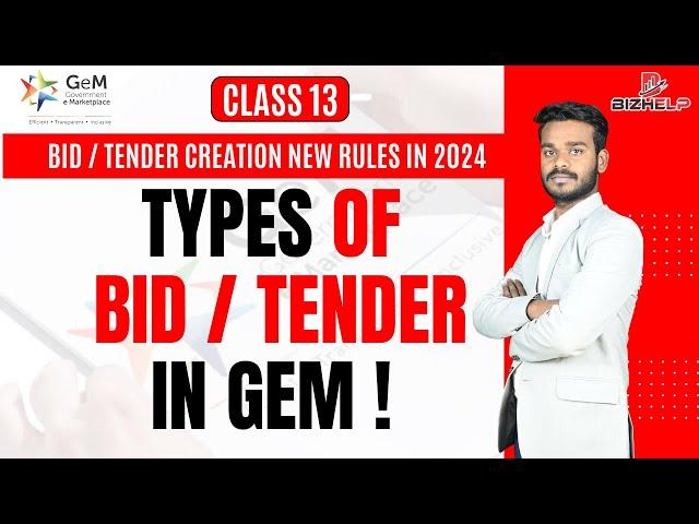 types of bid in gem |  Bid creation new rules in 2024 | Gem portal free training class 13