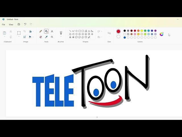 How to draw the Teletoon logo using MS Paint | How to draw on your computer