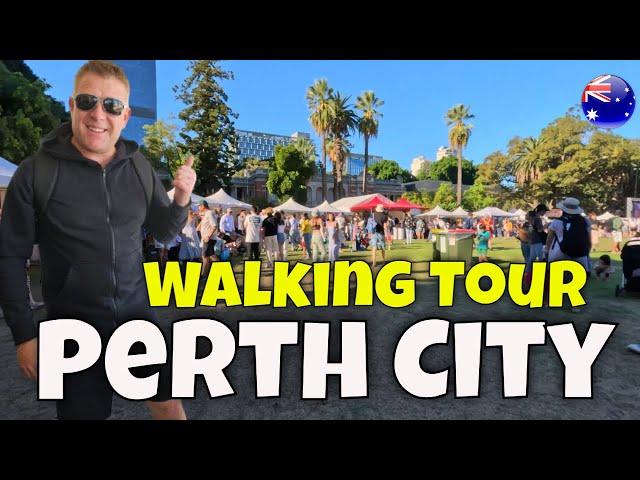 Perth City Tour - Australia  | Perth City Centre walking tour | 4k Australia - Japan Festival