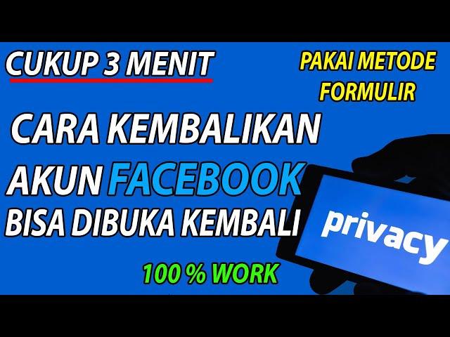 AKUN FB BERHASIL KEMBALI!  Cara Mengembalikan Akun Facebook 2025 Work