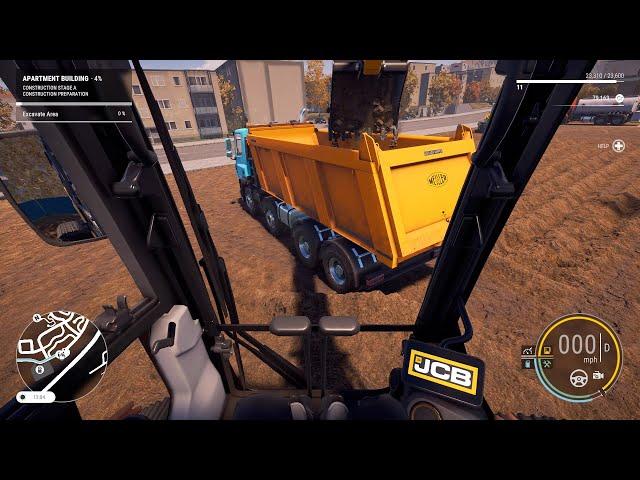 Construction Simulator  Cleaning up w JCB 220X excavator