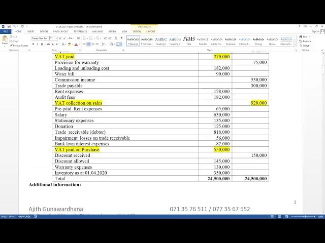 VAT Adjustment (Part 03)