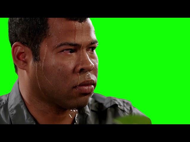 Sweating Jordan Peele - Green Screen