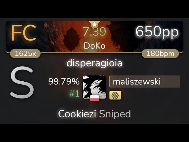 maliszewski | gmtn. (witch's slave) - disperagioia [DoKo] +HD 99.79% {#1 650pp FC} - osu!