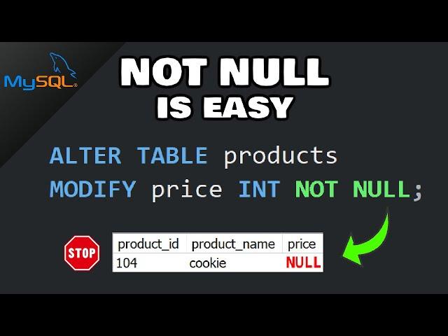MySQL: NOT NULL constraint