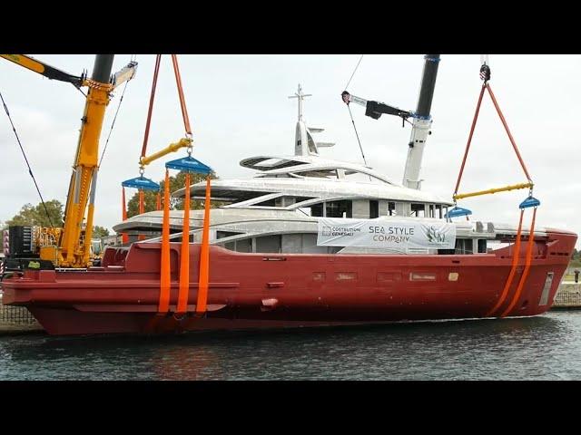 Nel cantiere di Buffoluto il varo del primo mega yatch costruito a Taranto