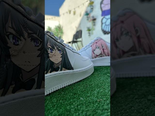 Zero Two X Bunny Girl Senpai Shoes #anime #sneakers #zerotwo #bunnygirlsenpai