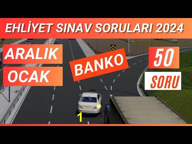 Ehliyet Sınav Soruları 2024 | Aralık, Ocak Çıkmış Ehliyet Sorularını Çöz