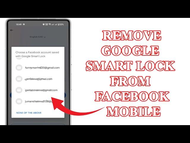 How to remove a saved Facebook account from Google  Smart Lock