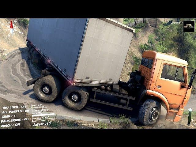 SPINTIRES 2014 - C 6522 Truck + Trailer Unlocking the Second Garage