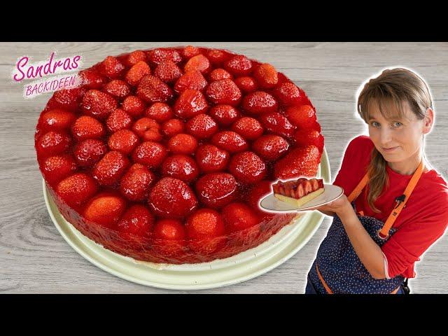 Erdbeertorte klassisch / die schnellste und einfachste Obsttorte der Welt / Rezept