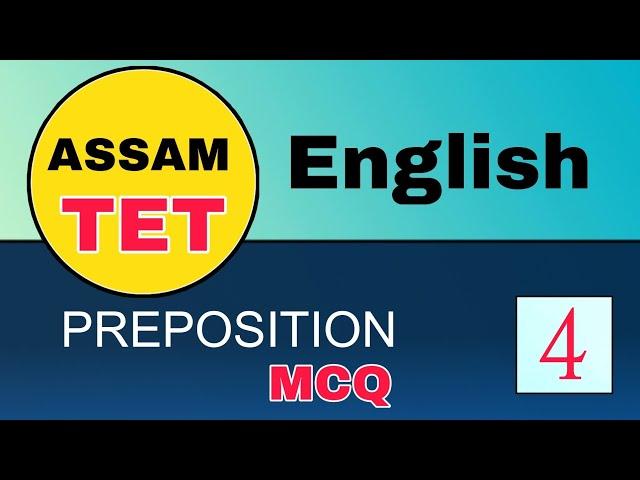 Assam TET 2021 || English Language || Preposition MCQ  || Video-4