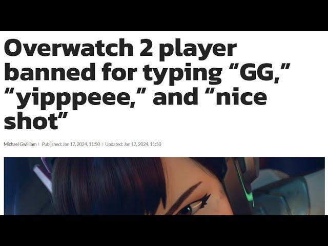 Blizzard banned Overwatch player for typing GG