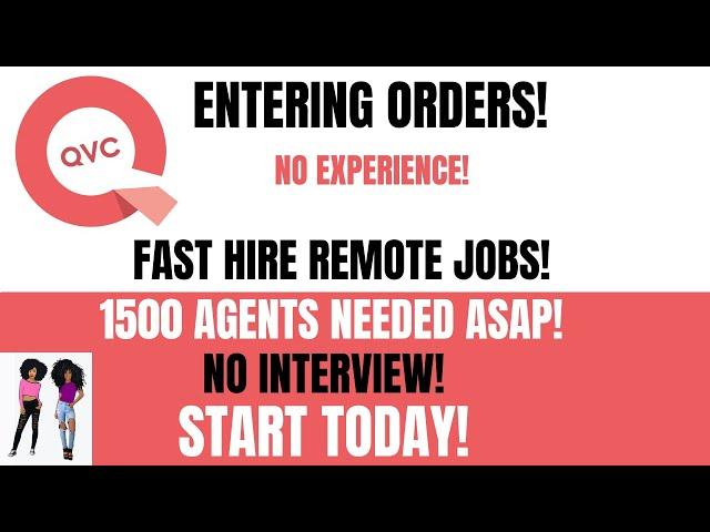 FAST HIRE REMOTE JOBS! QVC Hiring! No Experience No Interview Work From Home Jobs 1000 Agents Needed