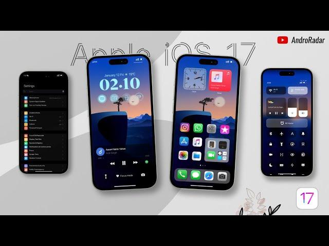 Apple iOS 17.2.0 stunning theme with iOS icons & widgets! 