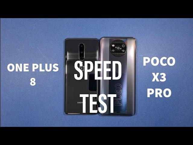 OnePlus 8 vs Xiaomi Poco X3 Pro Speed Test