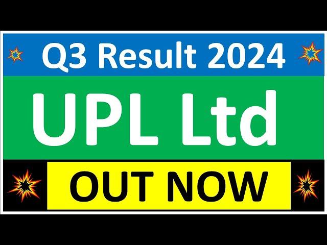 UPL Q3 results 2024 | UPL results today | UPL Share News | UPL Share latest news today