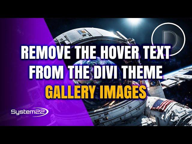 How To Remove Hover Text from Divi Theme Gallery Images