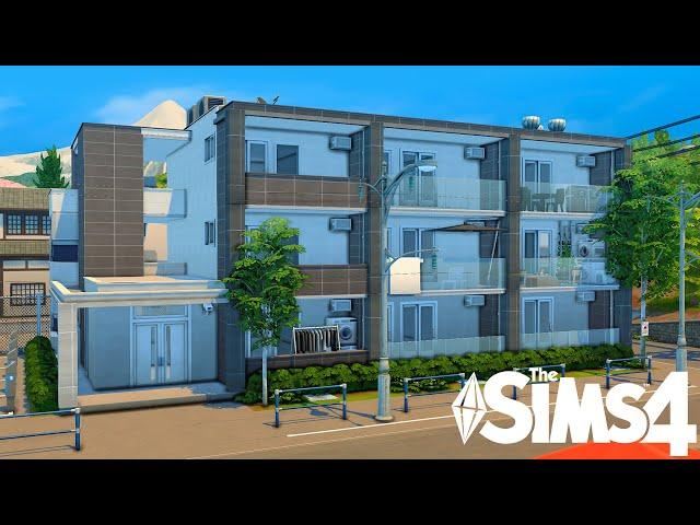Modern Apartment Building, Mt.Komorebi  | NO CC | Stop Motion | The Sims 4