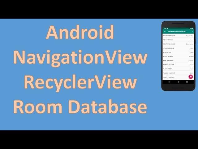 Android NavigationView + RecyclerView Menu From Room Database + LiveData