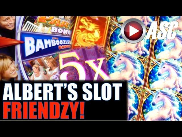 ALBERT'S SLOT FRIENDZY (Slot Play w/ YouTubers & Friends)! Casino Slot Machine Bonus Wins!