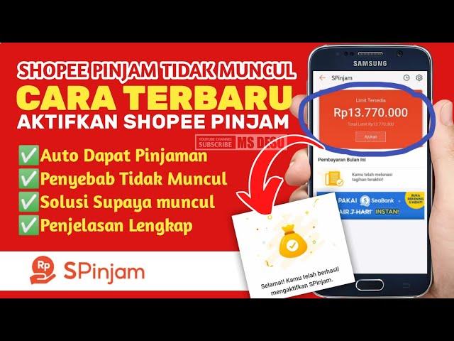 Shopee pinjam Tidak Muncul‼️Cara Aktifkan Shopee Pinjam 100% Berhasil